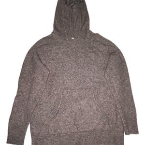 Aspen brown/grey fuzzy sweater with hood and pockets